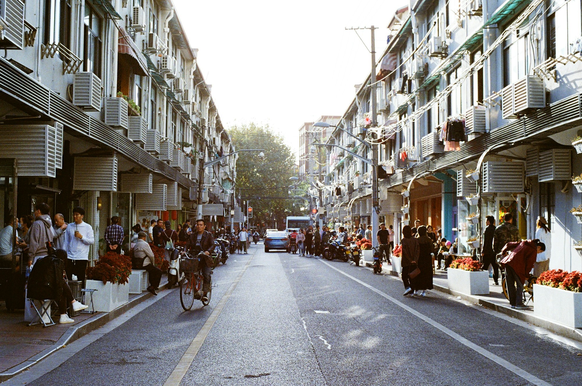 Everyday street life in Shanghai, China